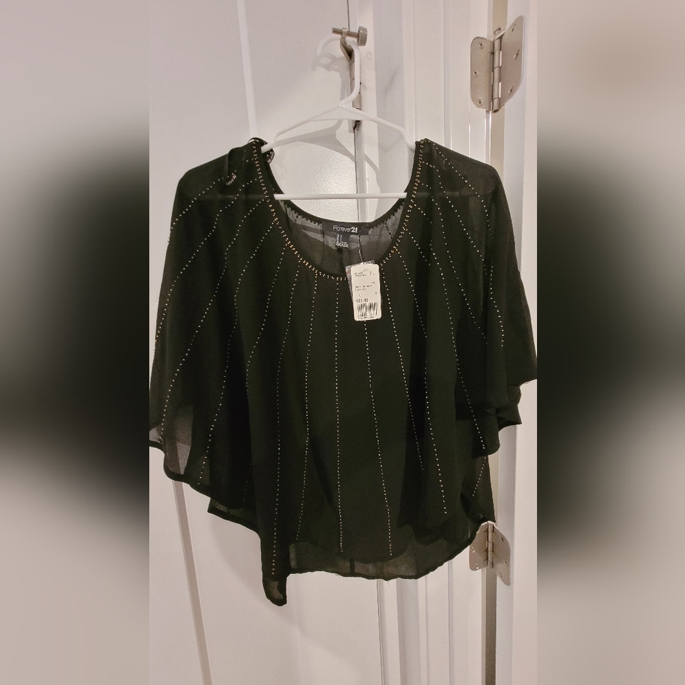 Black top with gold embellishment